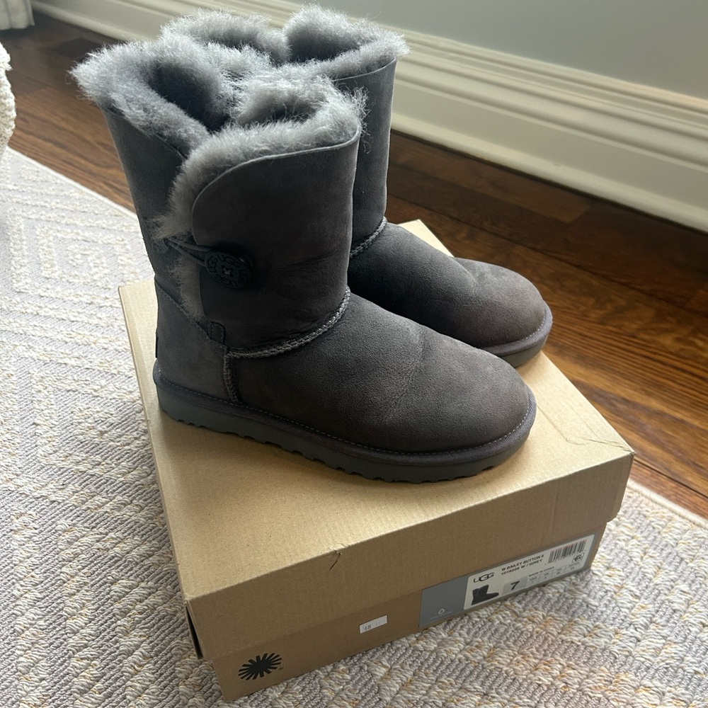 UGG Charcoal Shearling Boots